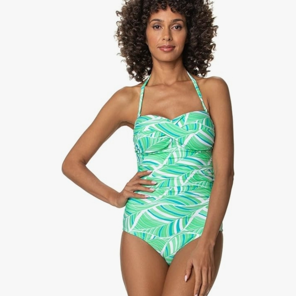 Helen Jon Twist Bandeau One-Piece NWT Size